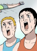 増田こうすけ劇場 ギャグマンガ日和 タテカラー版_第149幕、第150幕_アンラッキーマラソン／超合体戦士サンゴッドVオープニングテーマ